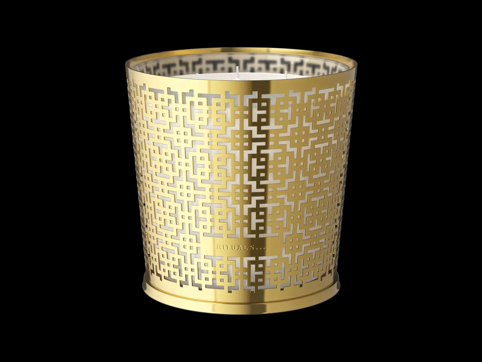 Large Black Oudh Scented Candle With Metal Sleeve|Rituals Discount