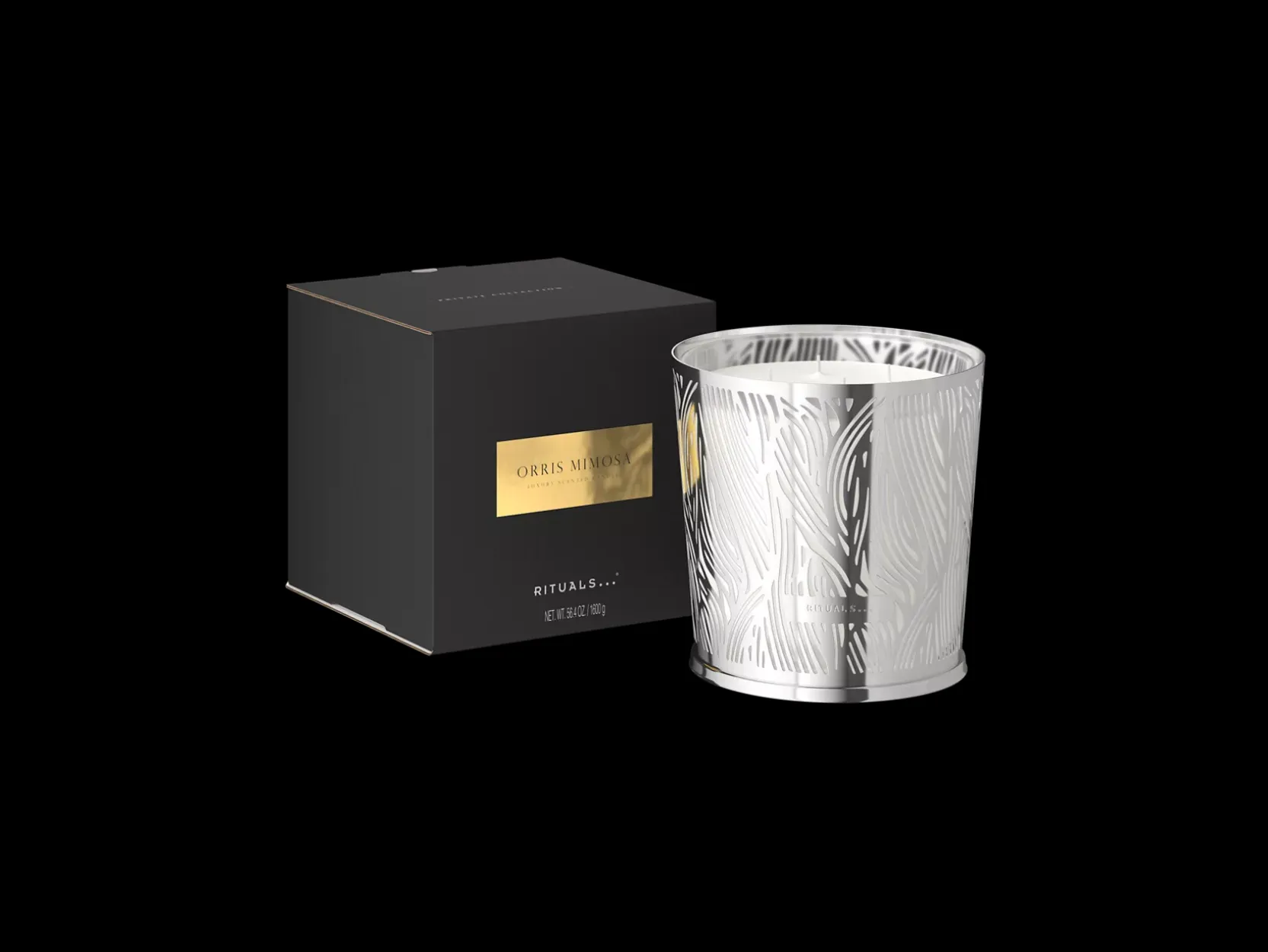 Large Orris Mimosa Scented Candle With Metal Sleeve|Rituals Hot